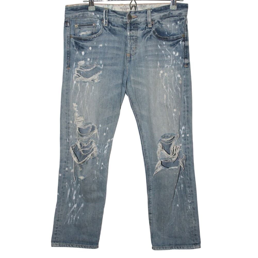 Abercrombie and Fitch paint Splattered Distressed Vintage Jeans Size 2